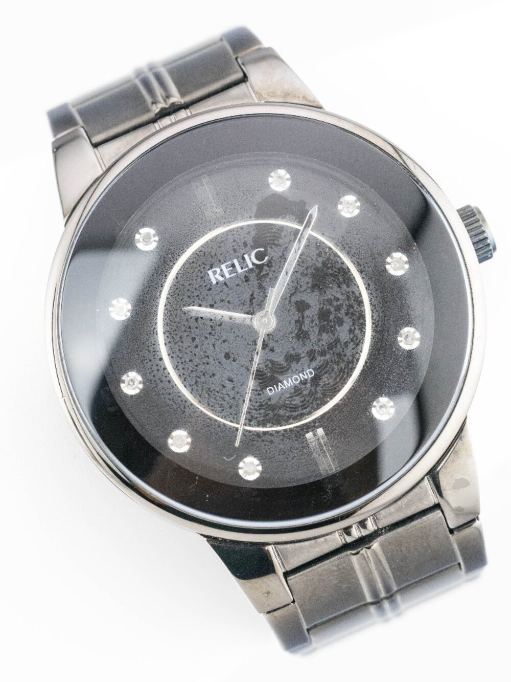 Relic ZR77150 Diamond Accent Quartz Analog Men's Watch New Battery
